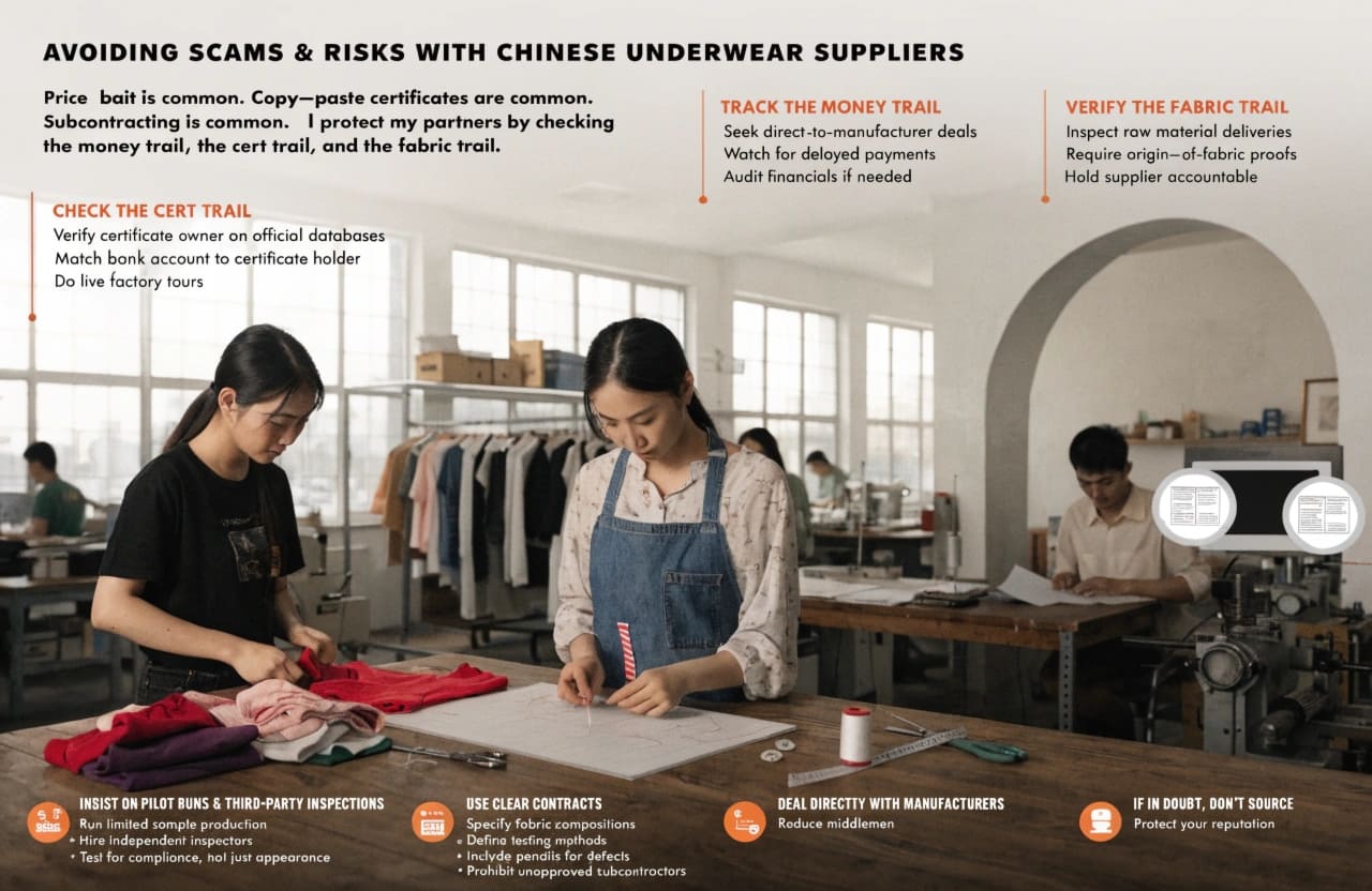 avoid scams when sourcing underwear in China