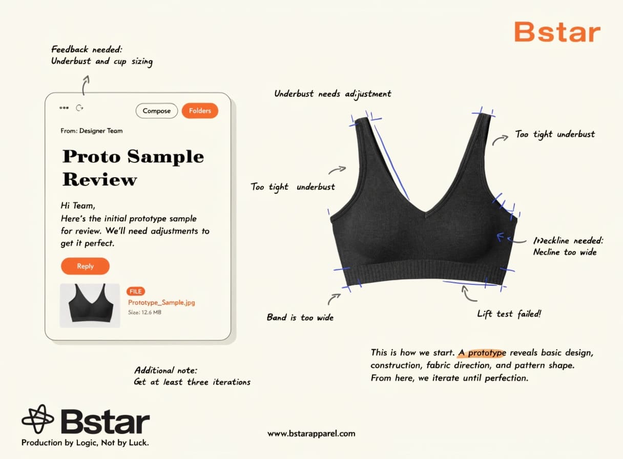 underwear proto sample from tech pack
