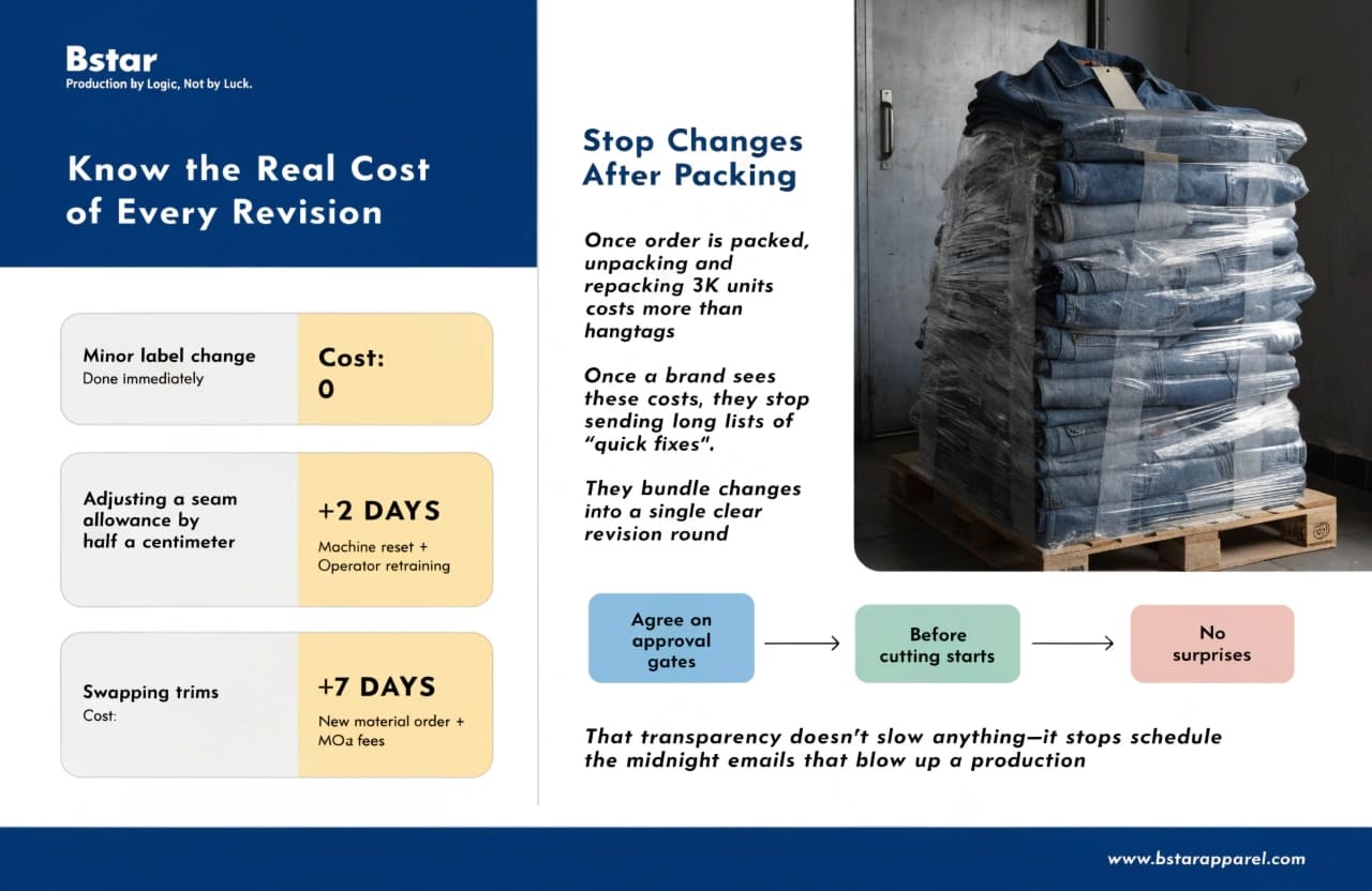 managing design revisions with Chinese clothing factories efficiently revision control