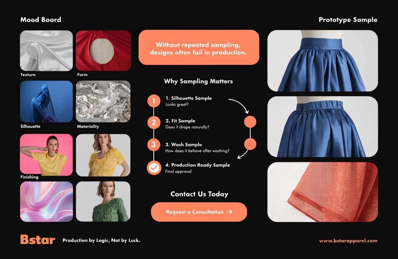 the role of multiple sampling rounds in apparel manufacturing sampling process
