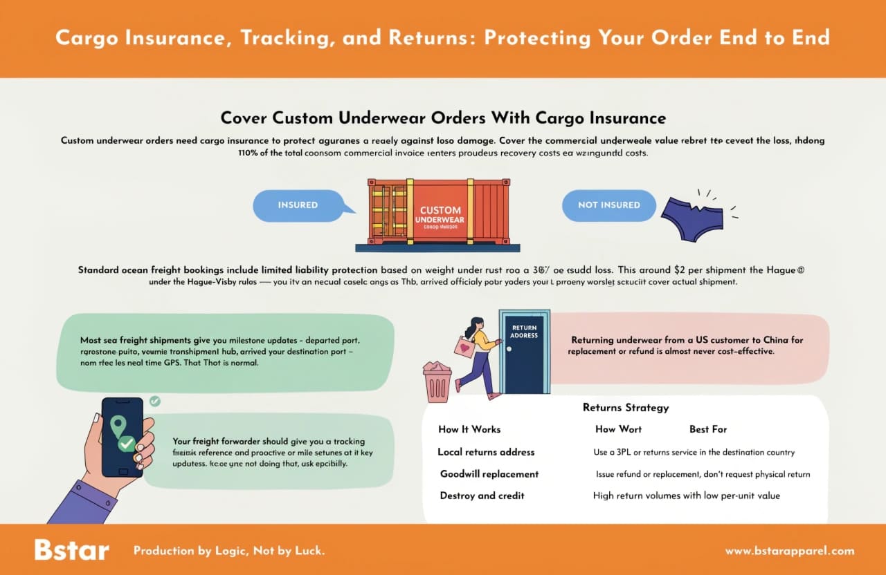 Cargo insurance and shipment tracking for international orders