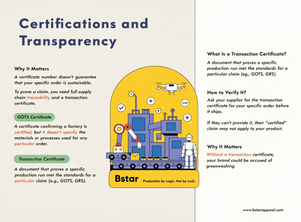 Certifications and transparency in sustainable manufacturing