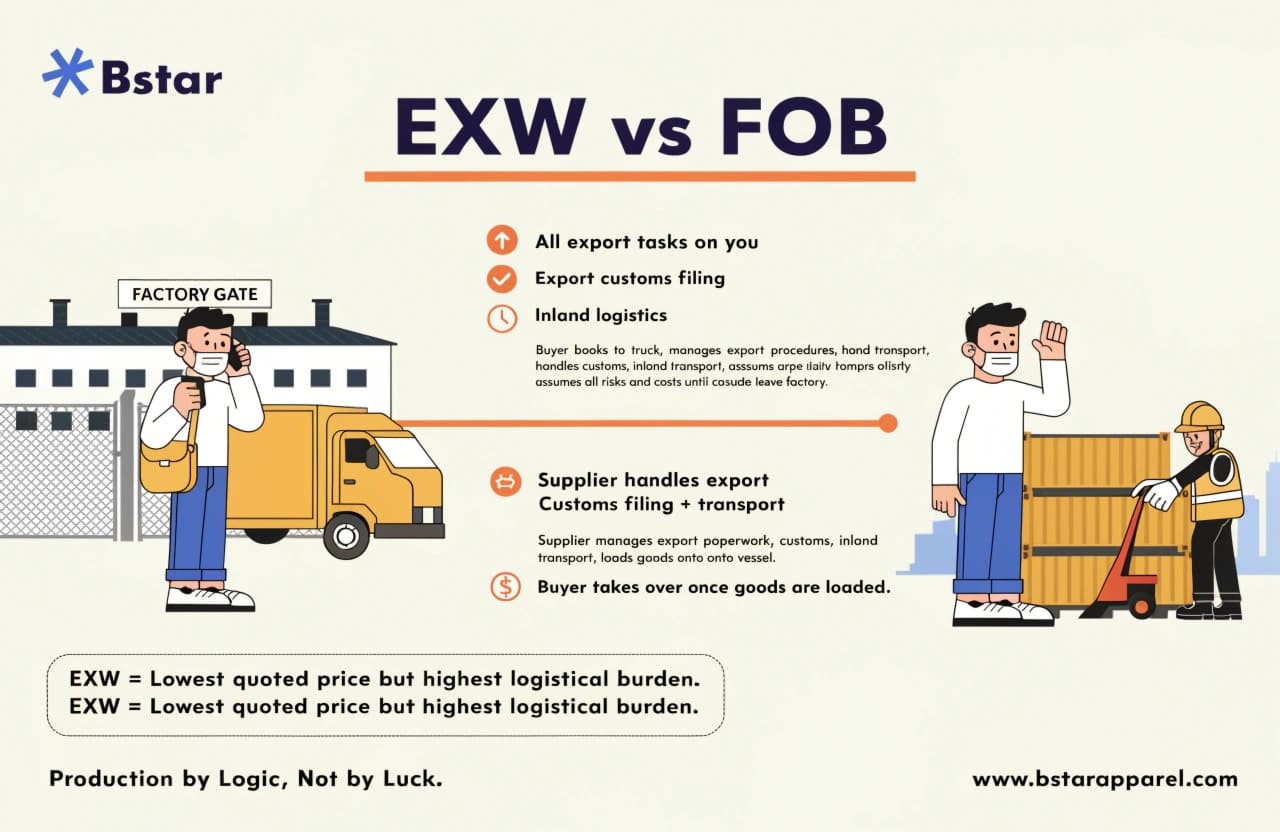 Factory gate vs port of origin logistics control