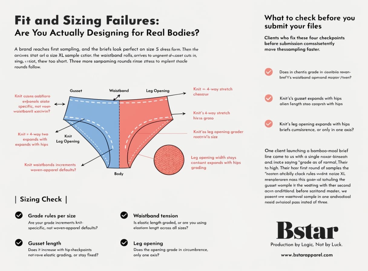Fit and Sizing Failures in Underwear Design Underwear sizing and grading guide