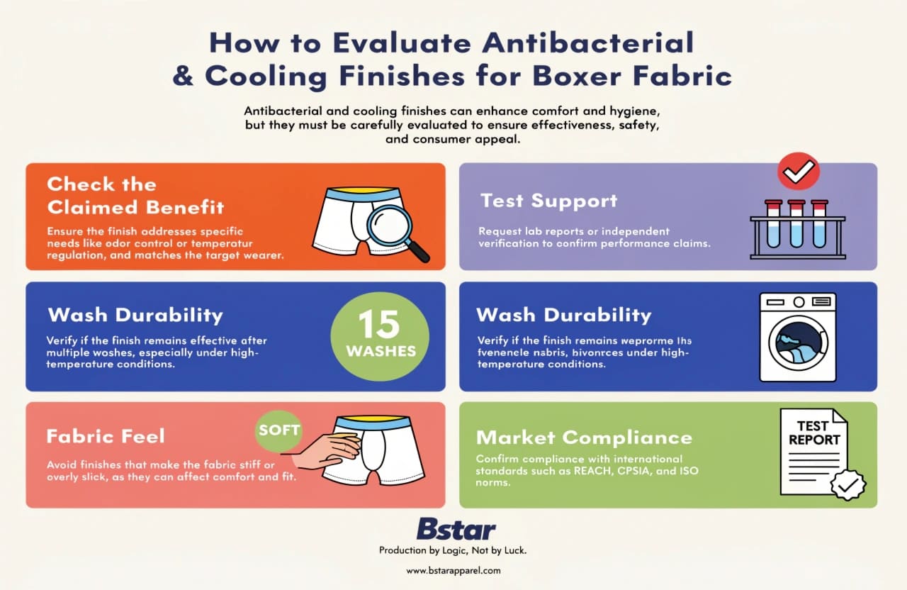 antibacterial cooling finish boxer fabric