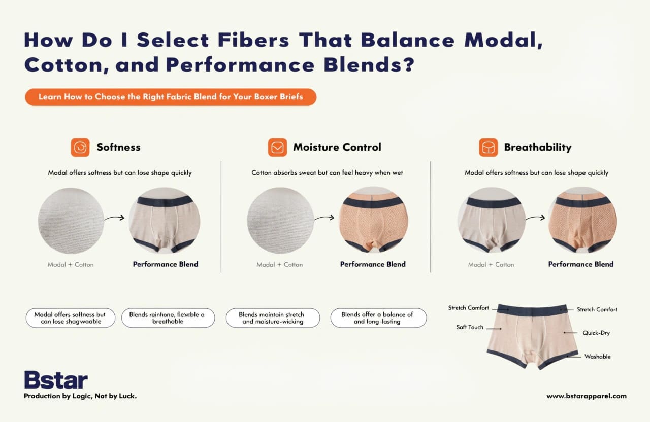 modal cotton performance blends for boxers