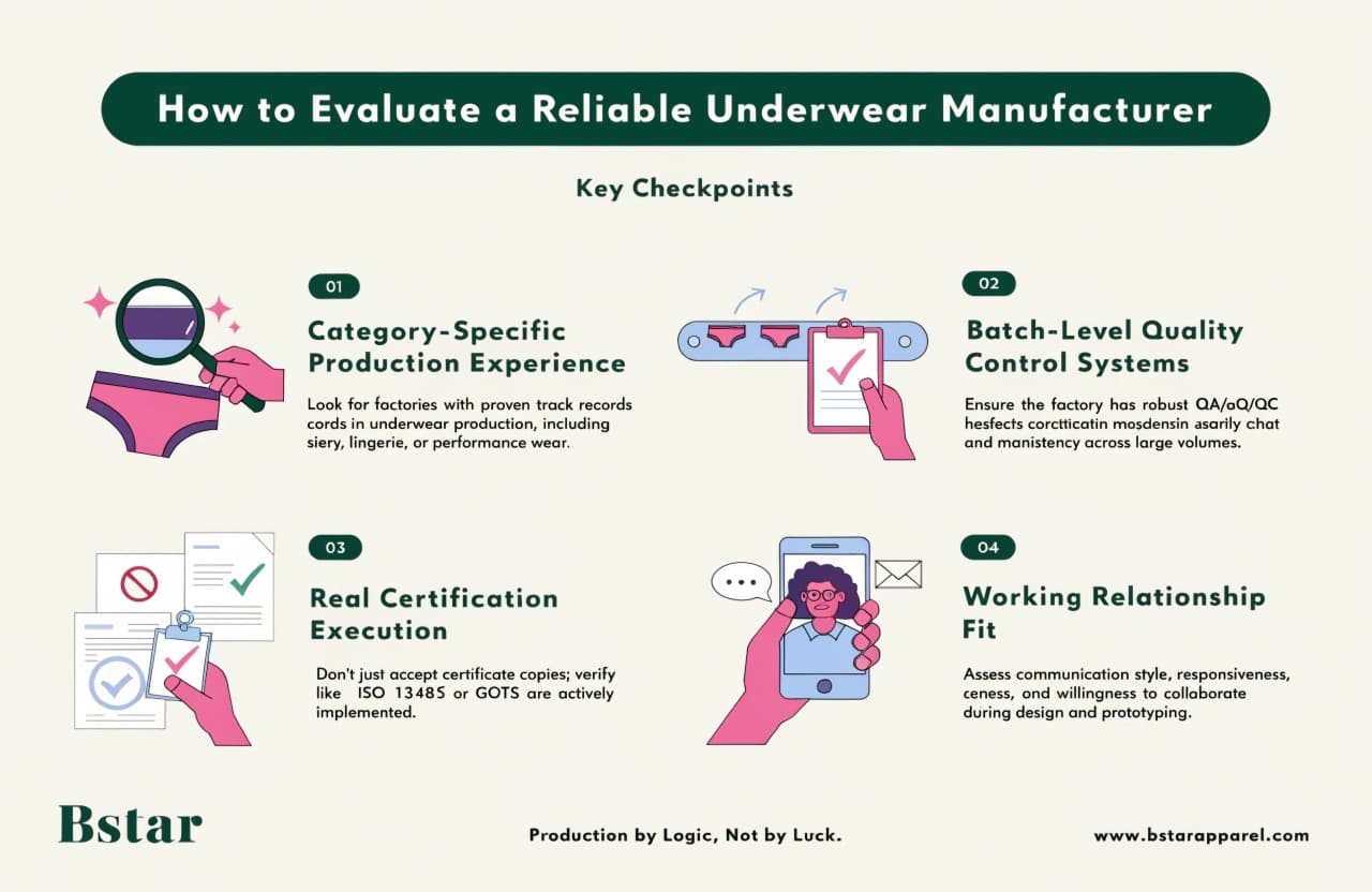 How to evaluate a reliable underwear manufacturer