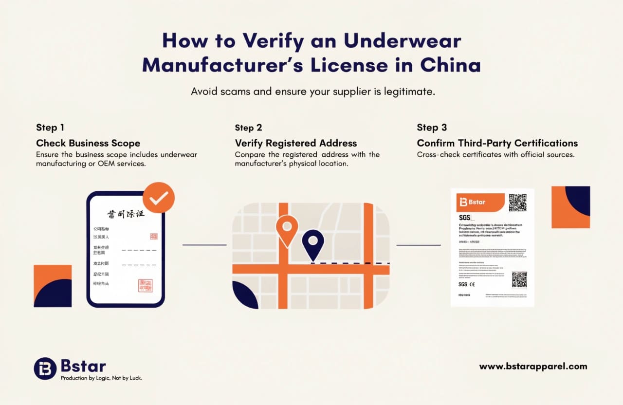 Verify China underwear manufacturer license