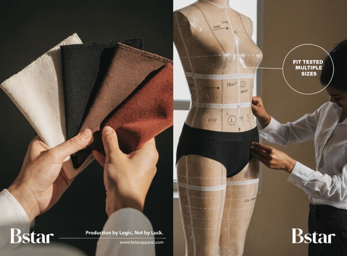 Fabric Selection and Fit Testing for Underwear Fabric selection and fit testing for custom underwear