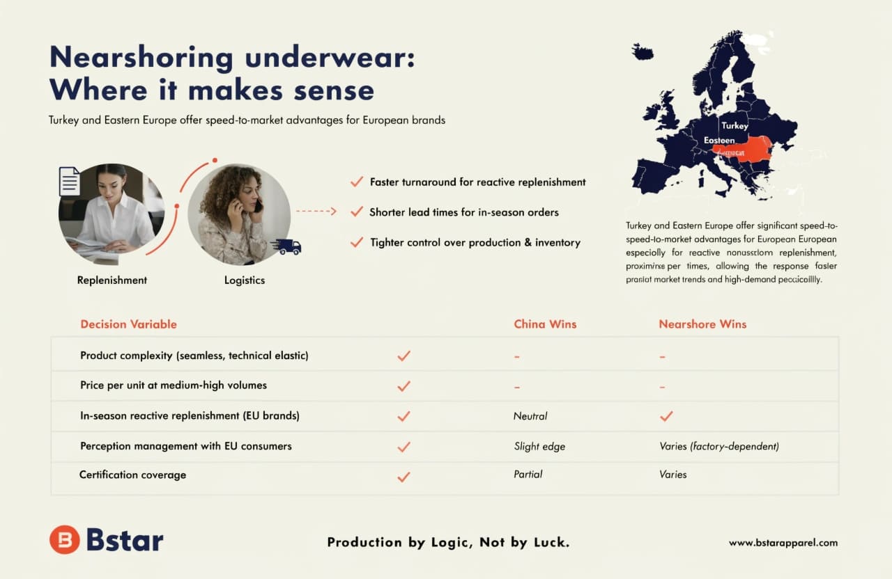 Nearshore Underwear Manufacturing Turkey Eastern Europe Turkey and Eastern Europe underwear manufacturing nearshoring advantages