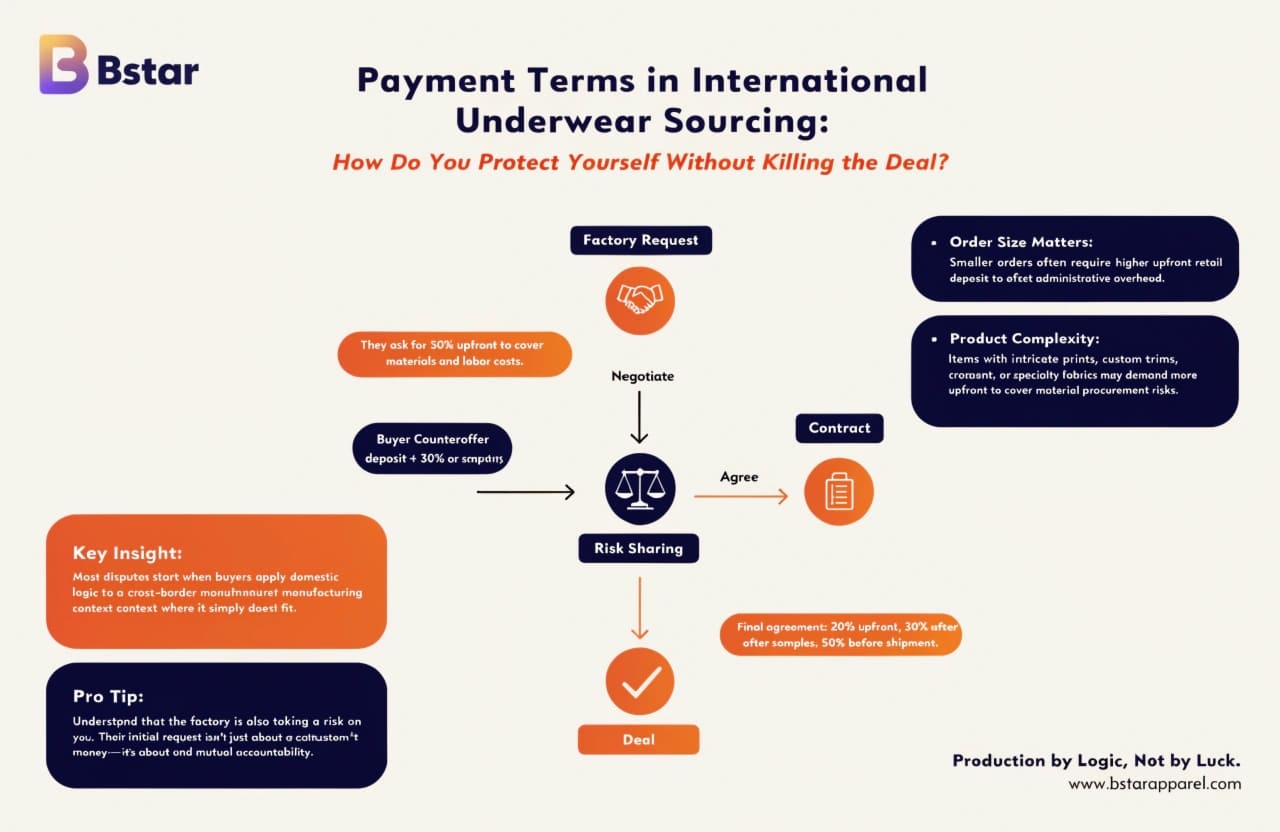 Payment Terms & Risk Mitigation in International Underwear Sourcing Payment terms in international underwear sourcing