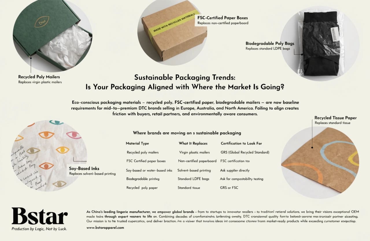 Sustainable packaging materials for underwear brands eco-friendly options