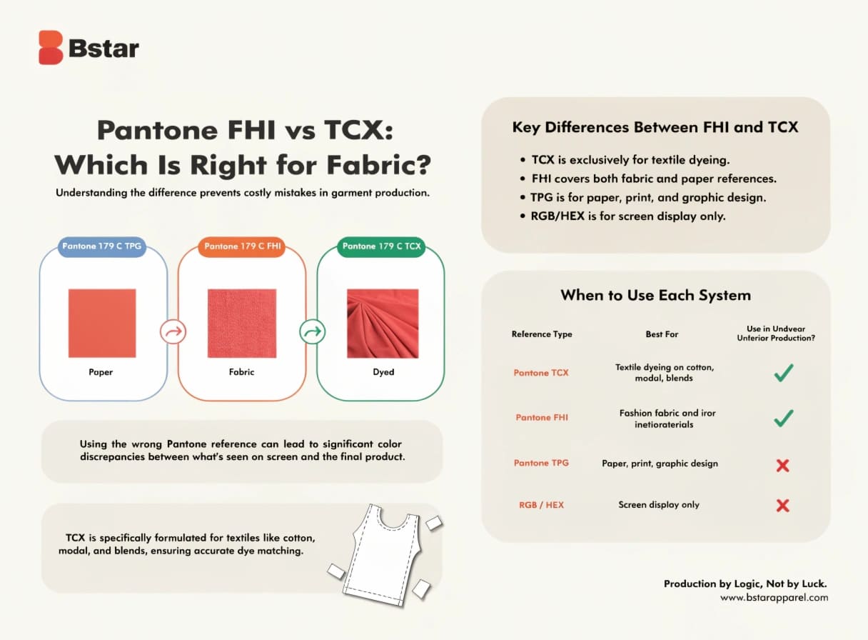 Pantone FHI vs TCX System for Fabric Pantone FHI and TCX color system comparison for textile use