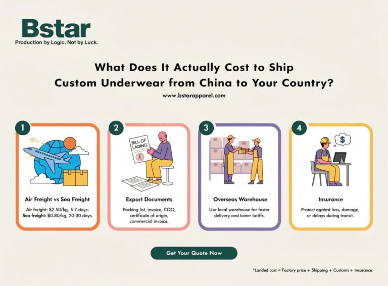 What Does It Actually Cost to Ship Custom Underwear from China to Your Country?