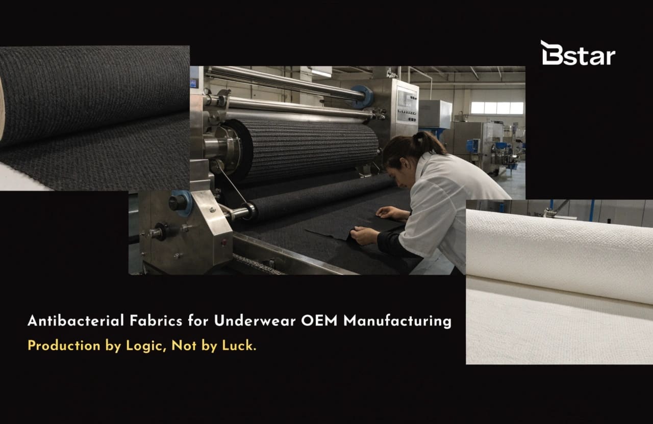 Antibacterial Fabrics for Underwear OEM Manufacturing Antimicrobial and antibacterial fabric rolls for underwear production