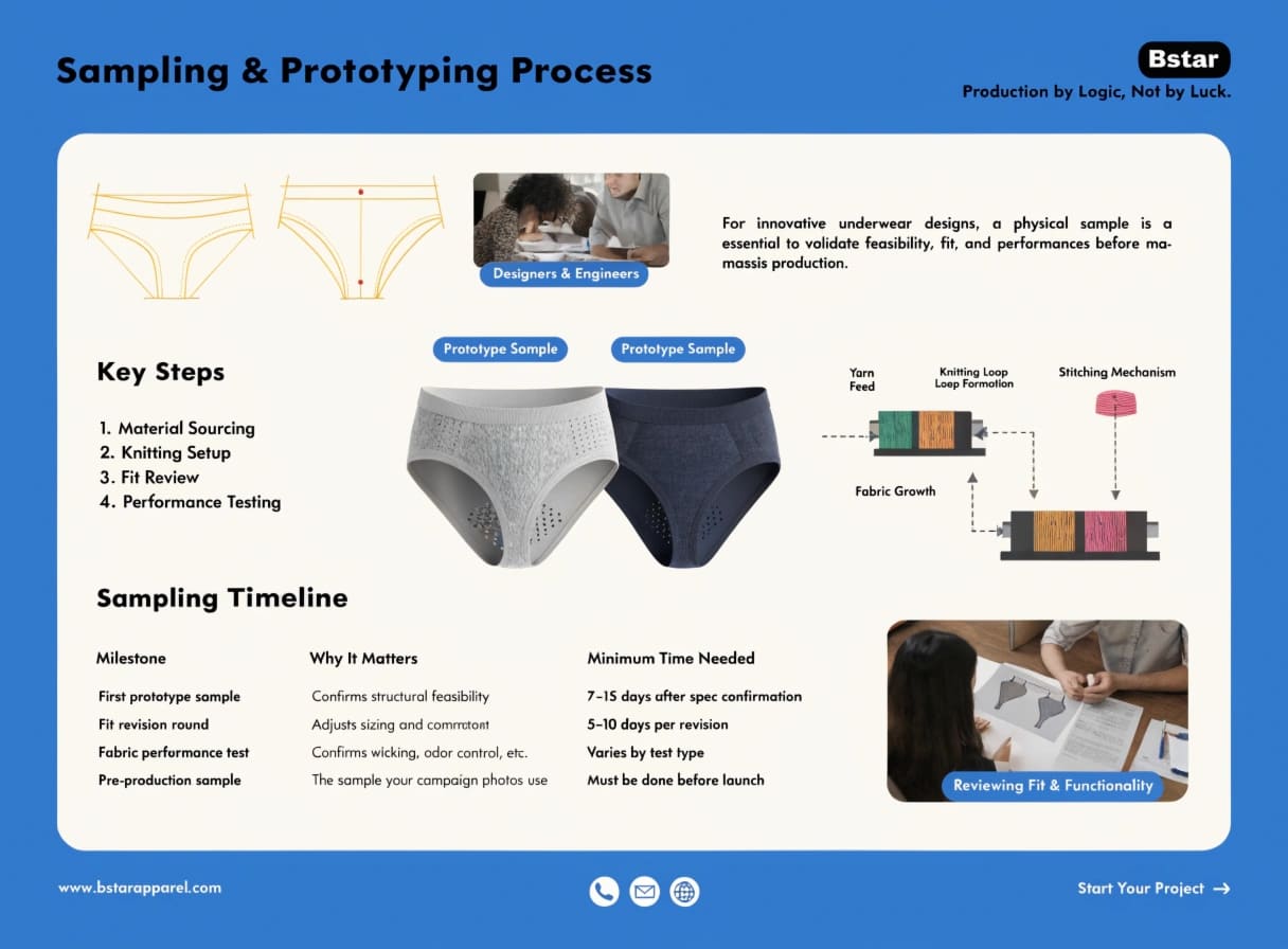 Validating Innovative Underwear Design Feasibility Through Sampling innovative underwear sampling and prototyping process