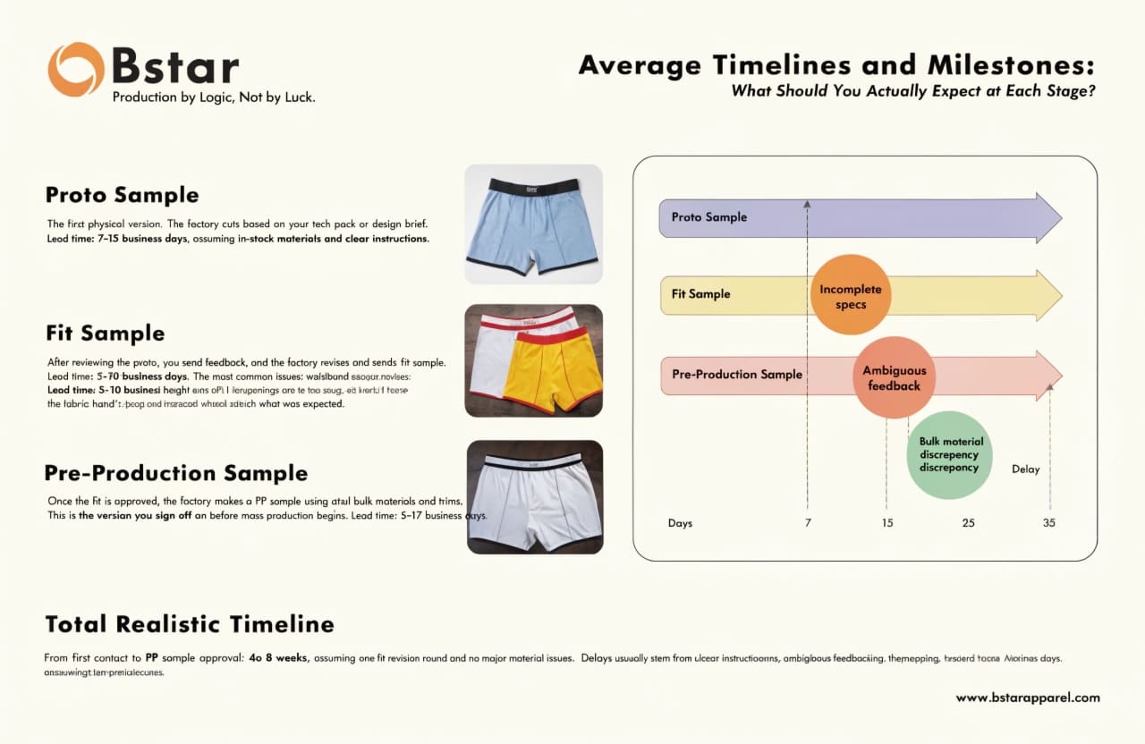 Boxer brief sampling stages timeline Boxer brief sampling stages and milestones