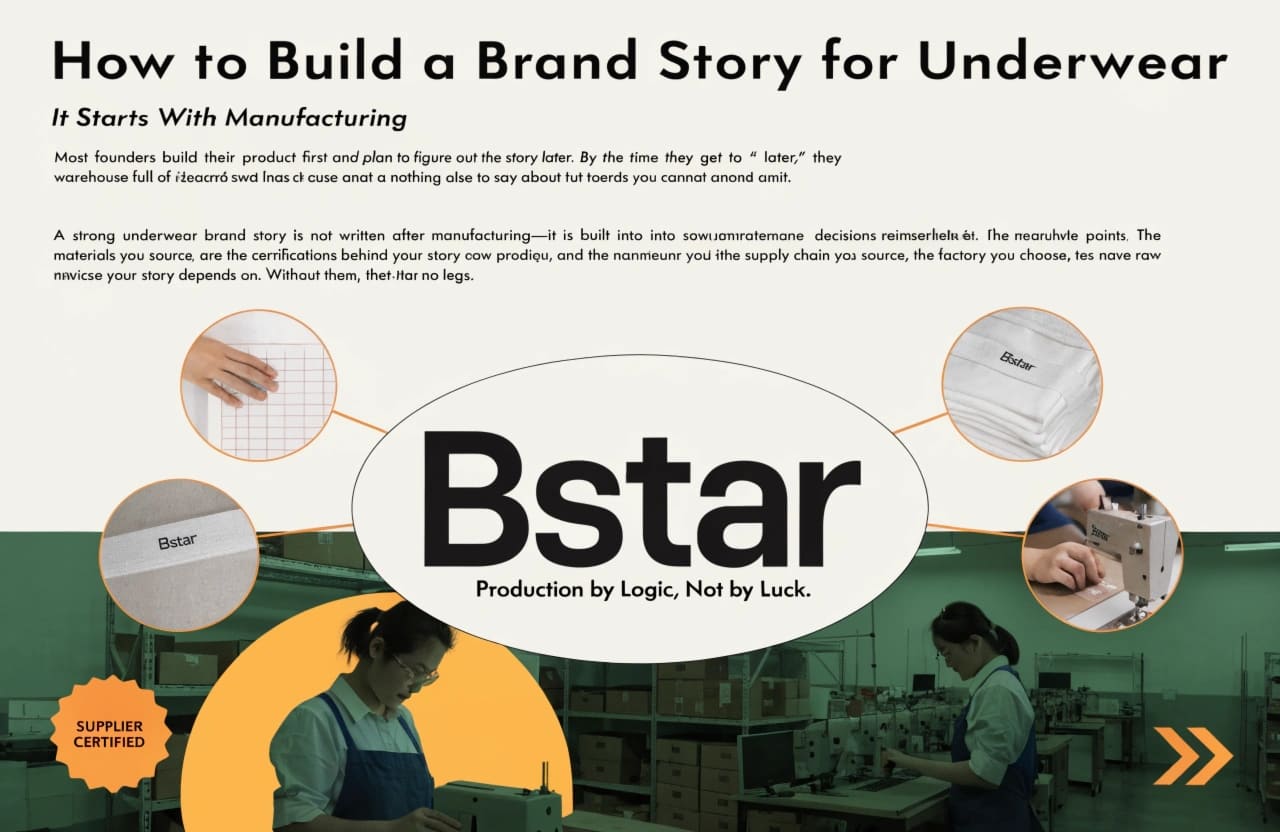 Building a Brand Story for Your Underwear Line Underwear brand story and manufacturing alignment