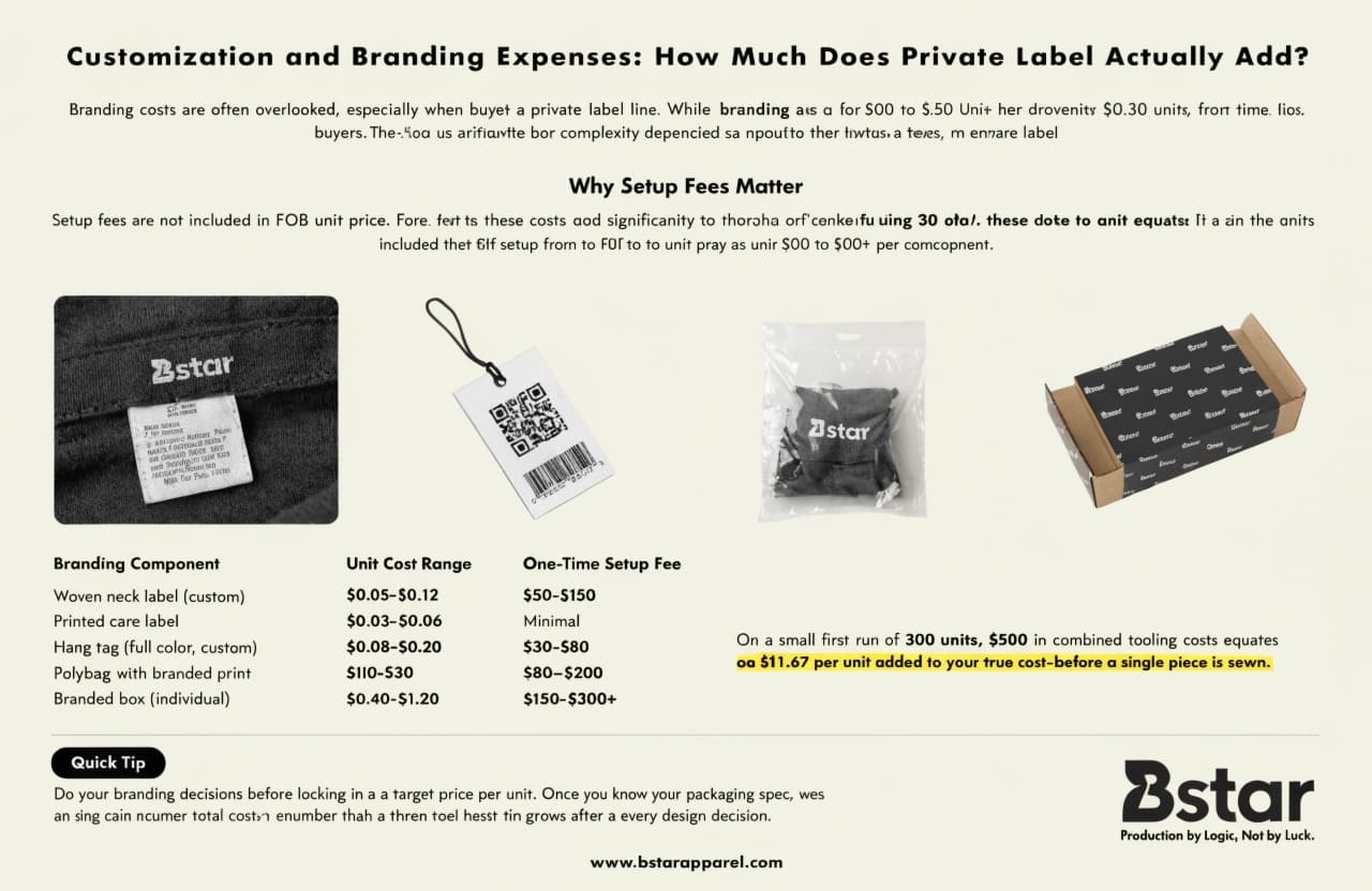 Private label branding costs underwear packaging