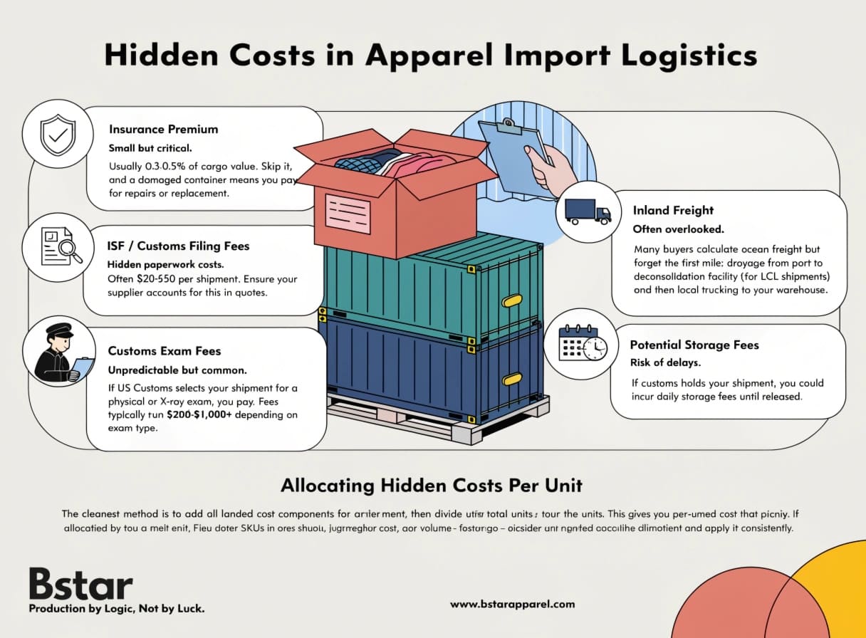 Hidden Costs in Apparel Import Logistics Hidden costs in underwear import shipments