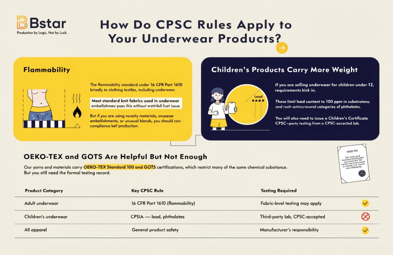 CPSC safety compliance for underwear