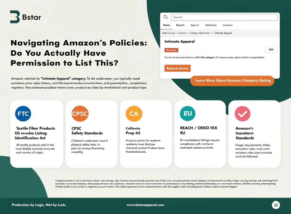 Amazon Category Gating for Underwear Sellers Amazon seller central category approval for intimate apparel