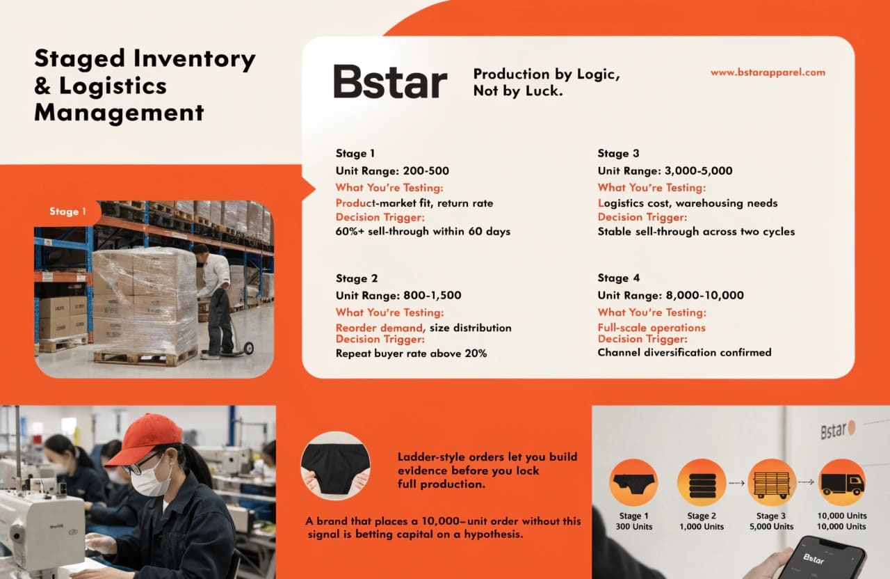 Optimizing Inventory and Logistics for Underwear Brand Scale Inventory and logistics management for high-volume underwear orders