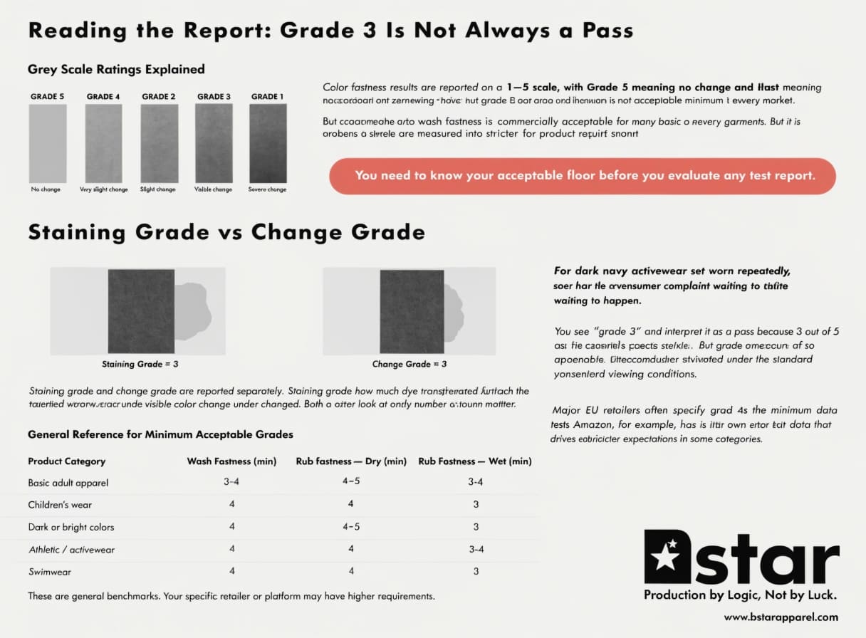 Grey scale rating chart for color fastness evaluation