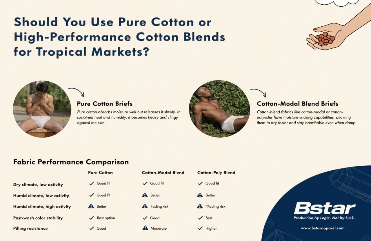 Cotton vs High-Performance Blends for Tropical Markets