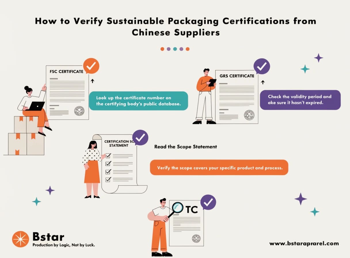 How to verify sustainable packaging certifications from Chinese suppliers Verifying packaging supplier certifications and supply chain traceability