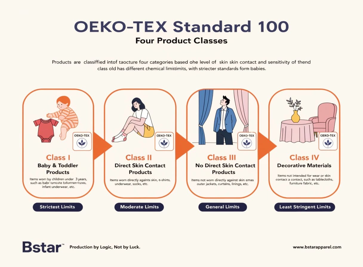OEKO-TEX Standard 100 four product class diagram