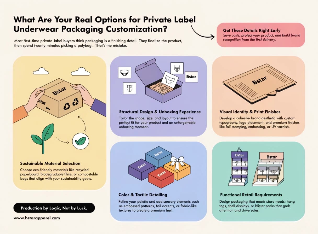 private label underwear packaging customization options