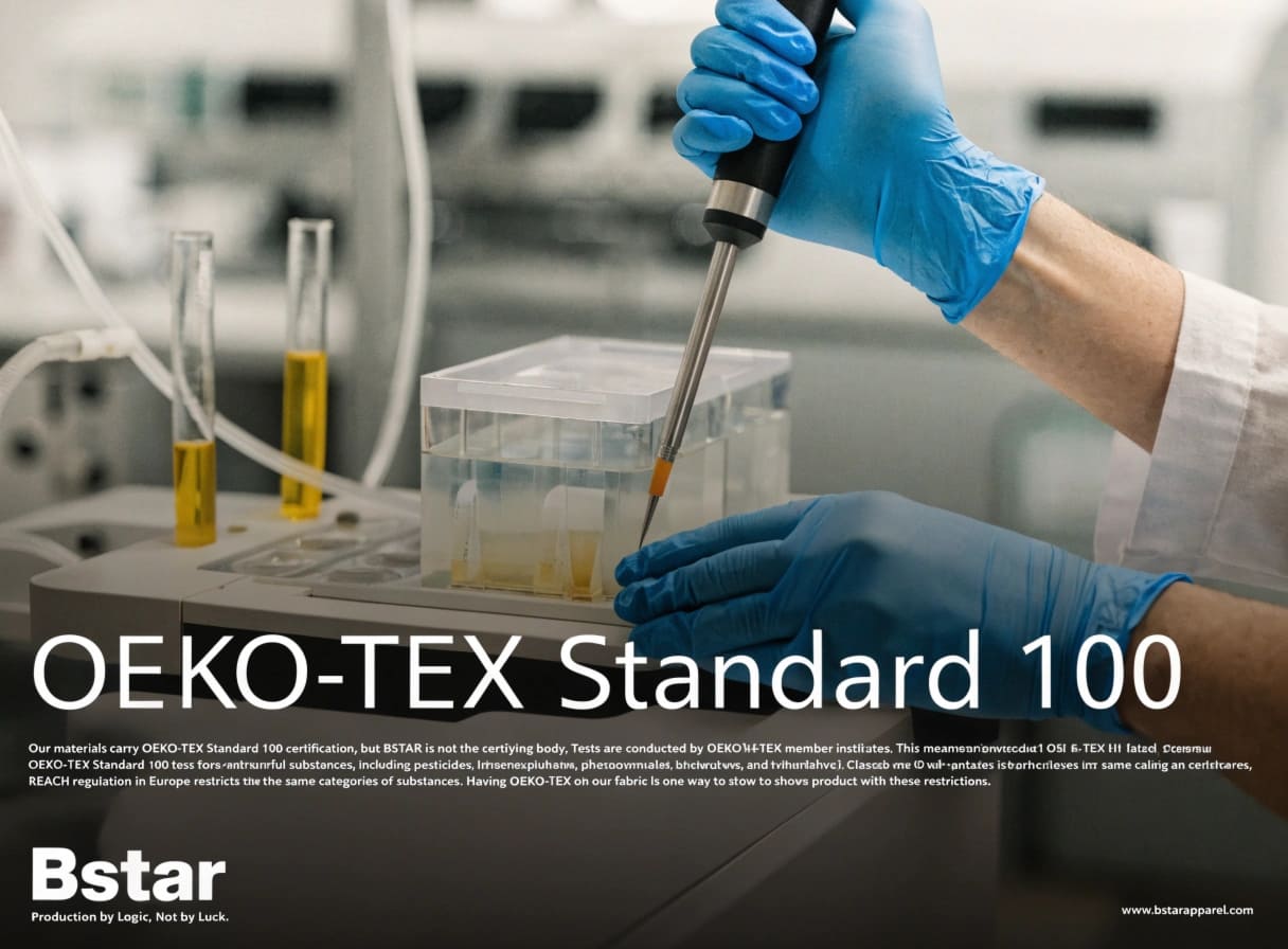 Laboratory chemical testing process for textile certification
