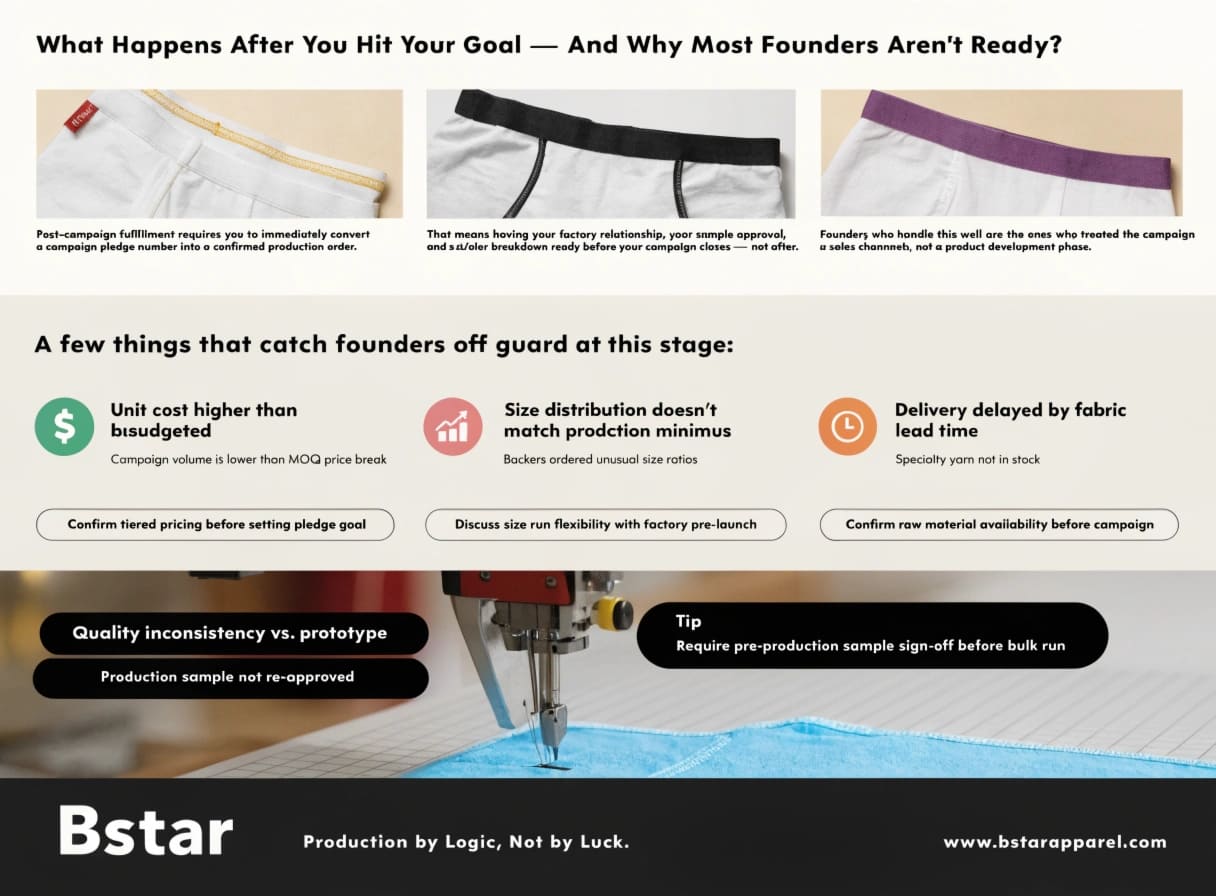 Post-Campaign Fulfillment and Manufacturing for Underwear Crowdfunding post-campaign underwear fulfillment and manufacturing