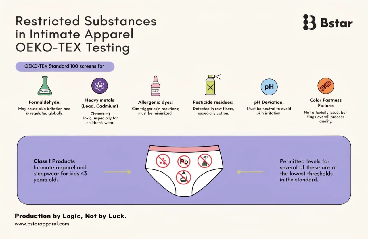 Restricted Substances in Intimate Apparel OEKO-TEX Testing