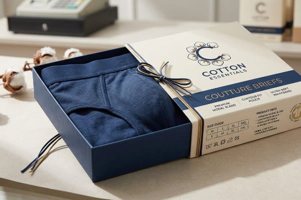 Mens underwear manufacturing - boxer briefs production line with quality inspection