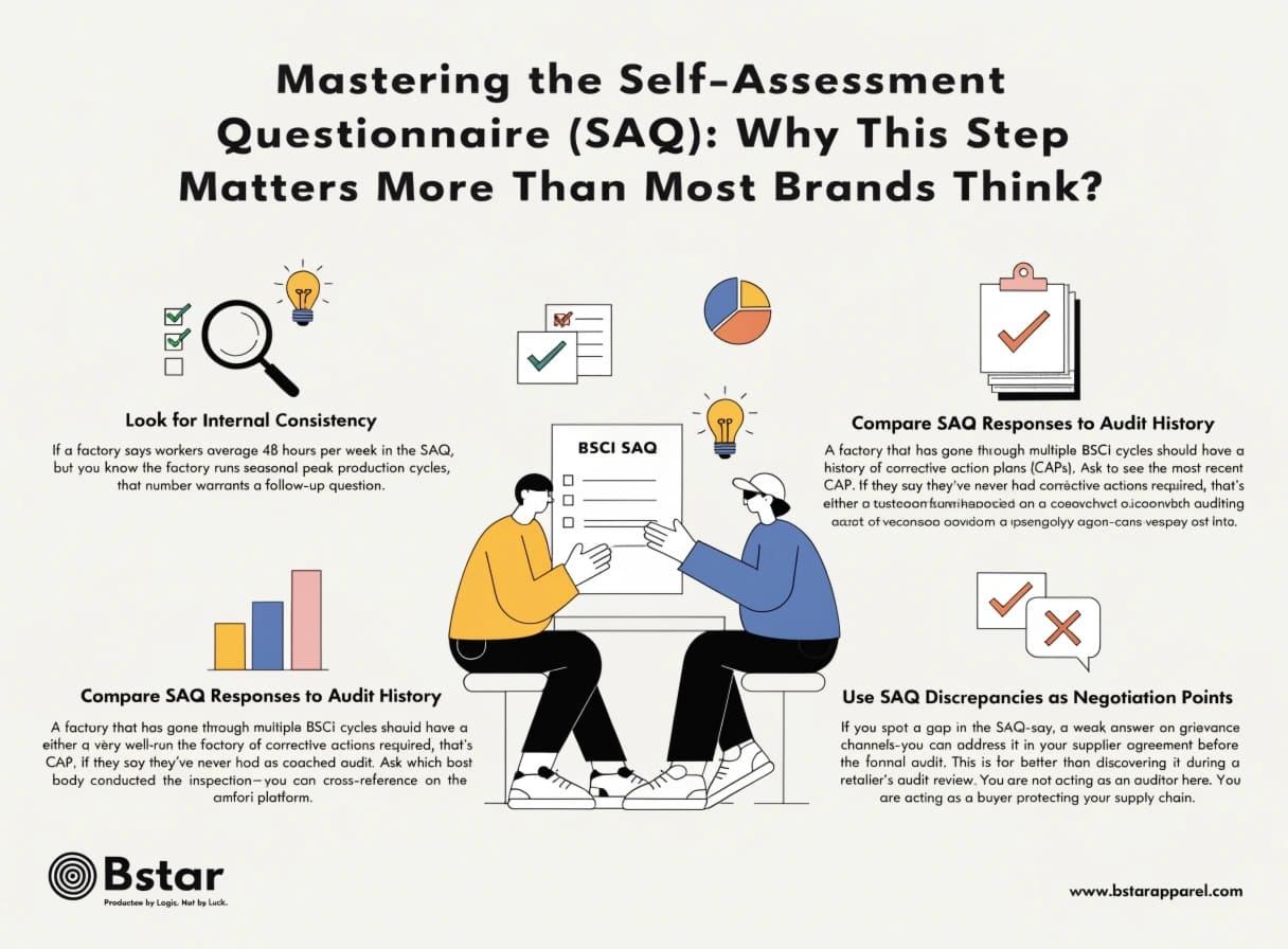 Self-assessment questionnaire SAQ review process for brand buyers