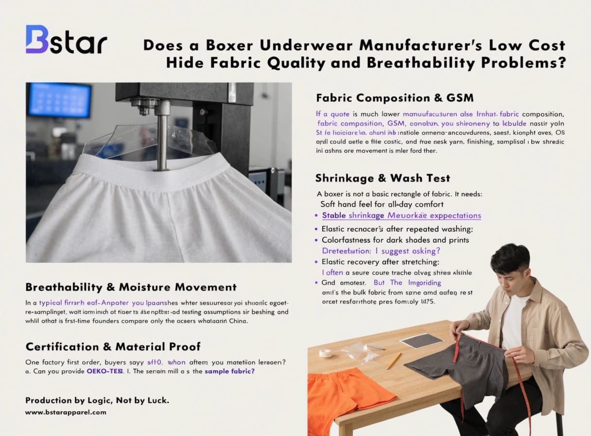 boxer underwear manufacturer fabric quality and breathability testing