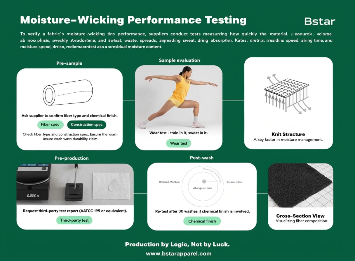 Athletic underwear fabric performance testing moisture metrics