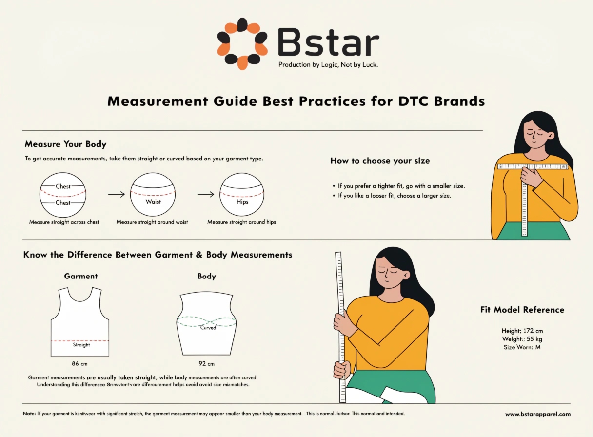 Measurement guide best practices for reducing knitwear returns