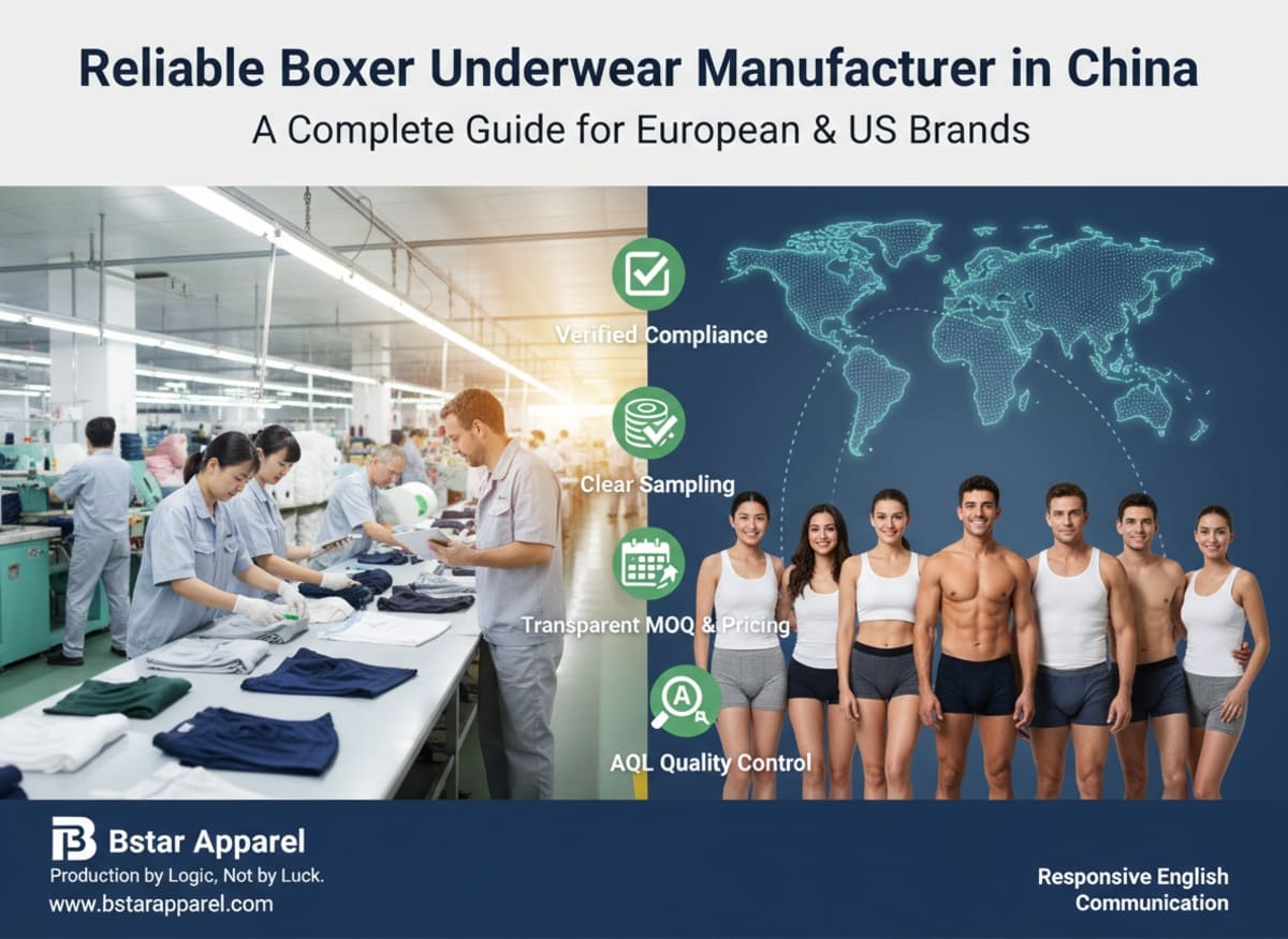 reliable boxer underwear manufacturer in China for EU and US brands